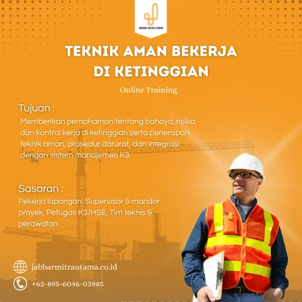 Teknik Aman Bekerja di Ketinggian